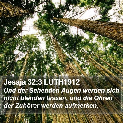 Jesaja 32:3 LUTH1912 Bible Verse Image