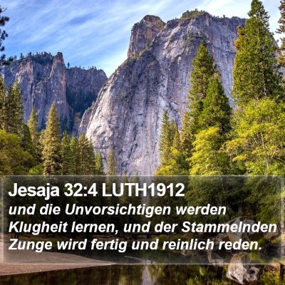 Jesaja 32:4 LUTH1912 Bible Verse Image