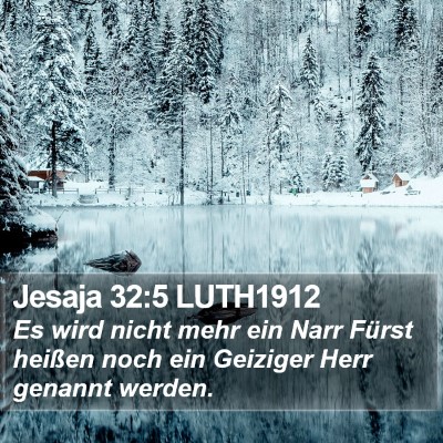 Jesaja 32:5 LUTH1912 Bible Verse Image