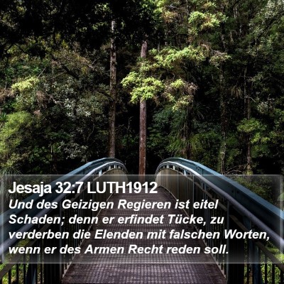 Jesaja 32:7 LUTH1912 Bible Verse Image