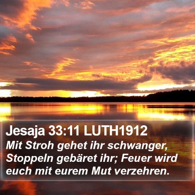 Jesaja 33:11 LUTH1912 Bible Verse Image