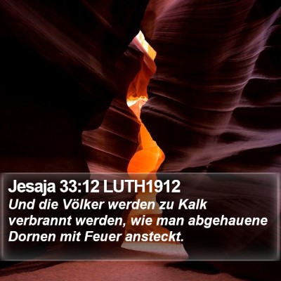 Jesaja 33:12 LUTH1912 Bible Verse Image