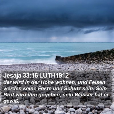 Jesaja 33:16 LUTH1912 Bible Verse Image