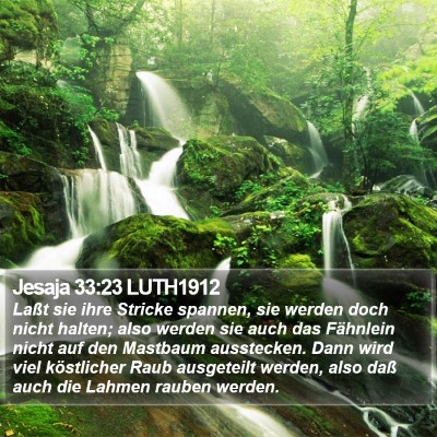 Jesaja 33:23 LUTH1912 Bible Verse Image
