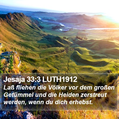 Jesaja 33:3 LUTH1912 Bible Verse Image