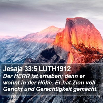 Jesaja 33:5 LUTH1912 Bible Verse Image