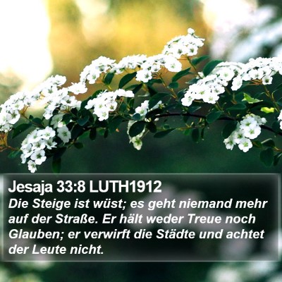 Jesaja 33:8 LUTH1912 Bible Verse Image