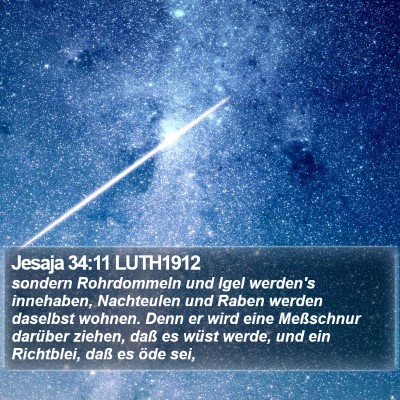 Jesaja 34:11 LUTH1912 Bible Verse Image