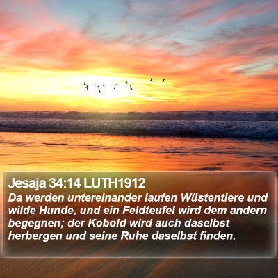 Jesaja 34:14 LUTH1912 Bible Verse Image