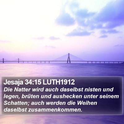 Jesaja 34:15 LUTH1912 Bible Verse Image
