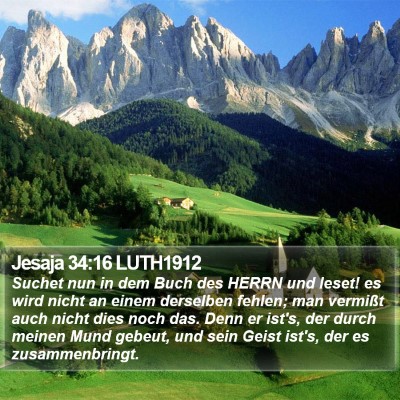 Jesaja 34:16 LUTH1912 Bible Verse Image