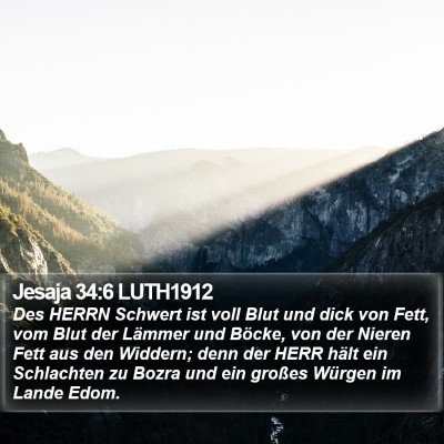 Jesaja 34:6 LUTH1912 Bible Verse Image