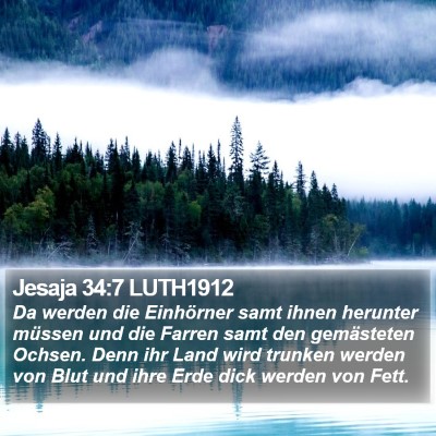 Jesaja 34:7 LUTH1912 Bible Verse Image