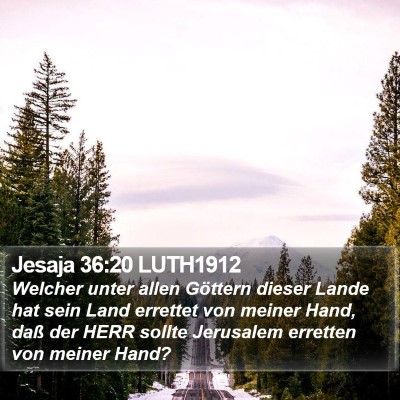Jesaja 36:20 LUTH1912 Bible Verse Image