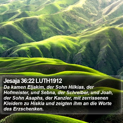 Jesaja 36:22 LUTH1912 Bible Verse Image