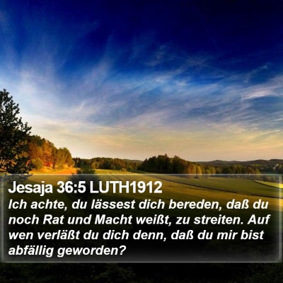 Jesaja 36:5 LUTH1912 Bible Verse Image