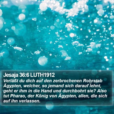 Jesaja 36:6 LUTH1912 Bible Verse Image