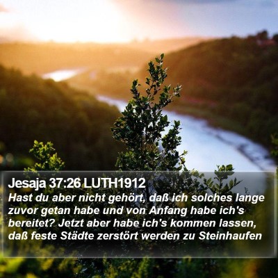 Jesaja 37:26 LUTH1912 Bible Verse Image