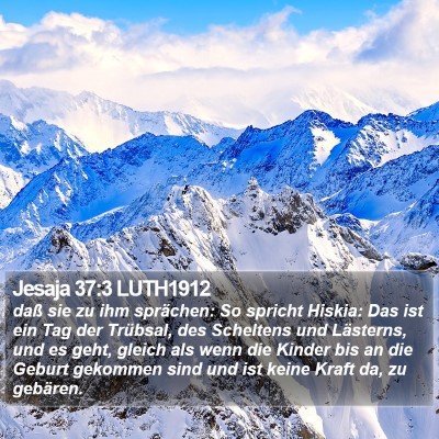 Jesaja 37:3 LUTH1912 Bible Verse Image
