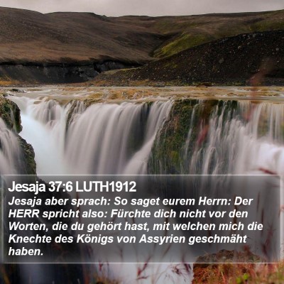 Jesaja 37:6 LUTH1912 Bible Verse Image