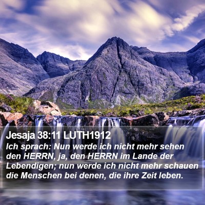 Jesaja 38:11 LUTH1912 Bible Verse Image