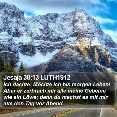 Jesaja 38:13 LUTH1912 Bible Verse Image