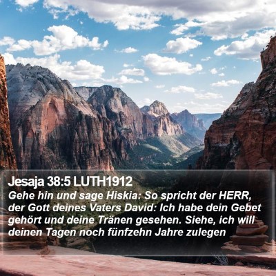 Jesaja 38:5 LUTH1912 Bible Verse Image