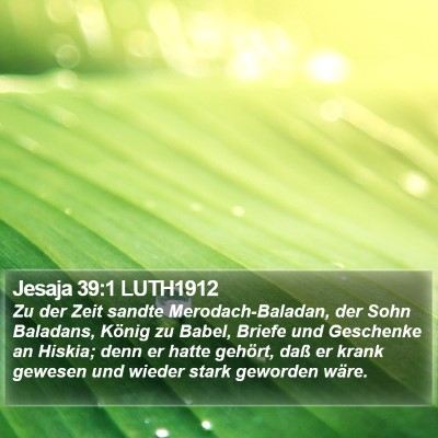 Jesaja 39:1 LUTH1912 Bible Verse Image