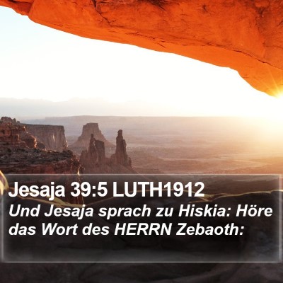 Jesaja 39:5 LUTH1912 Bible Verse Image