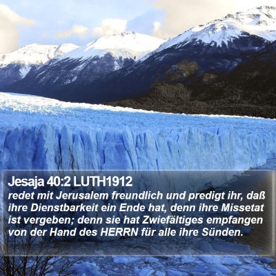 Jesaja 40:2 LUTH1912 Bible Verse Image