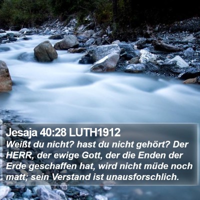 Jesaja 40:28 LUTH1912 Bible Verse Image