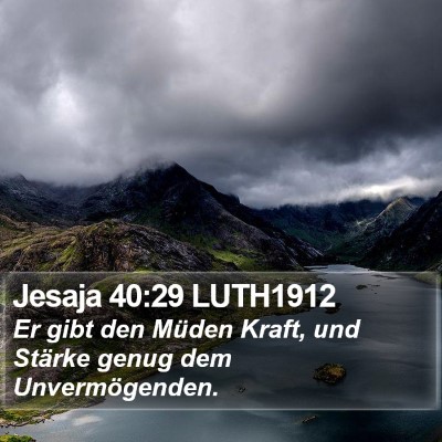 Jesaja 40:29 LUTH1912 Bible Verse Image