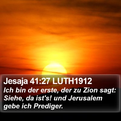 Jesaja 41:27 LUTH1912 Bible Verse Image