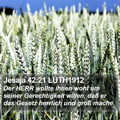 Jesaja 42:21 LUTH1912 Bible Verse Image