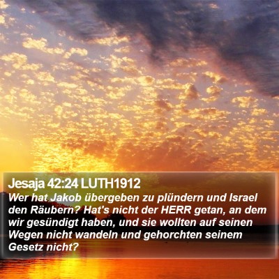 Jesaja 42:24 LUTH1912 Bible Verse Image