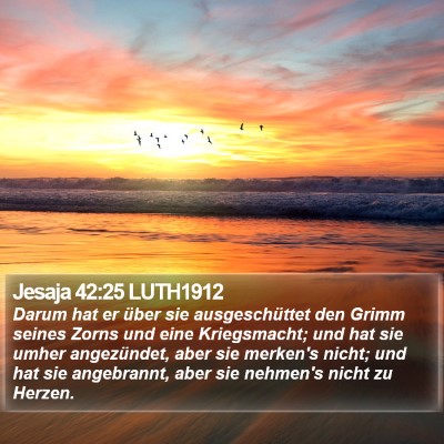 Jesaja 42:25 LUTH1912 Bible Verse Image