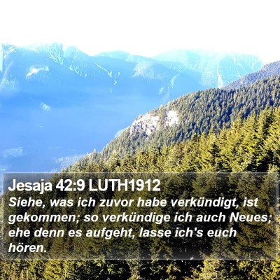 Jesaja 42:9 LUTH1912 Bible Verse Image