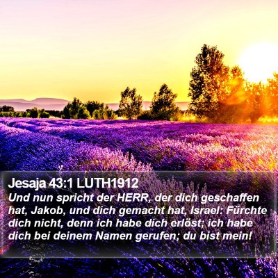 Jesaja 43:1 LUTH1912 Bible Verse Image