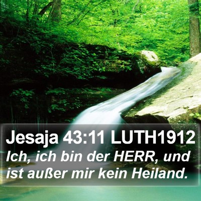 Jesaja 43:11 LUTH1912 Bible Verse Image