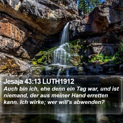 Jesaja 43:13 LUTH1912 Bible Verse Image