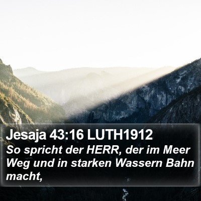 Jesaja 43:16 LUTH1912 Bible Verse Image