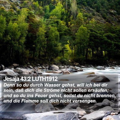 Jesaja 43:2 LUTH1912 Bible Verse Image