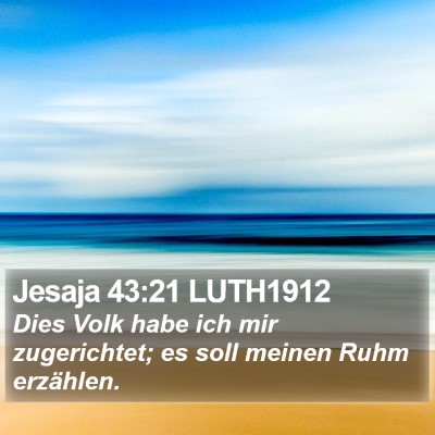Jesaja 43:21 LUTH1912 Bible Verse Image