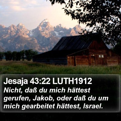 Jesaja 43:22 LUTH1912 Bible Verse Image