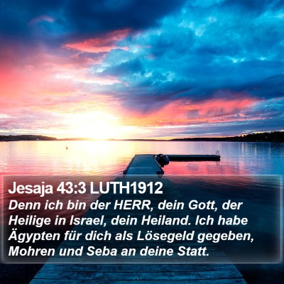 Jesaja 43:3 LUTH1912 Bible Verse Image