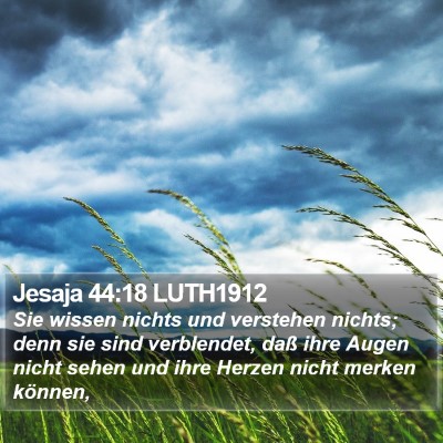 Jesaja 44:18 LUTH1912 Bible Verse Image