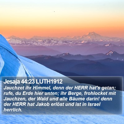 Jesaja 44:23 LUTH1912 Bible Verse Image