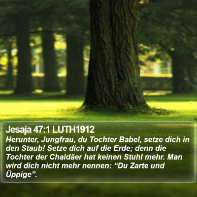 Jesaja 47:1 LUTH1912 Bible Verse Image