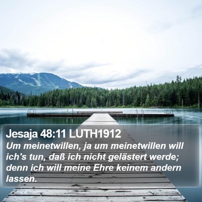 Jesaja 48:11 LUTH1912 Bible Verse Image