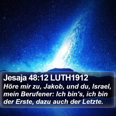 Jesaja 48:12 LUTH1912 Bible Verse Image